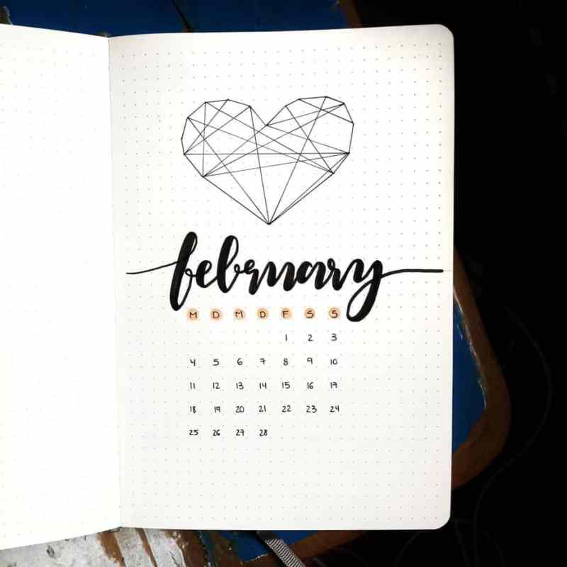 Bullet Journal Heart Theme Inspiration Planning Mindfully