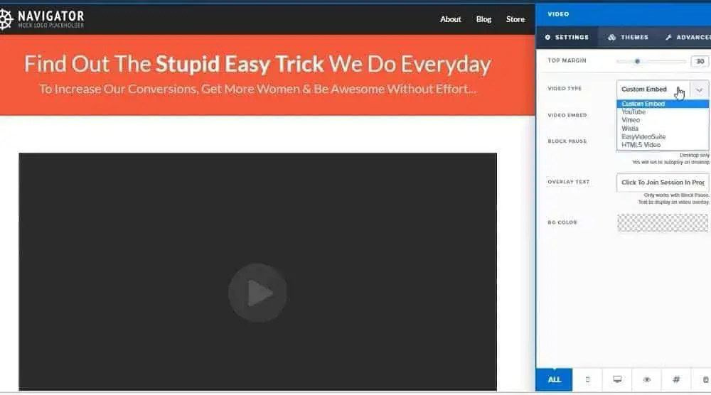 Clickfunnels add media_add video
