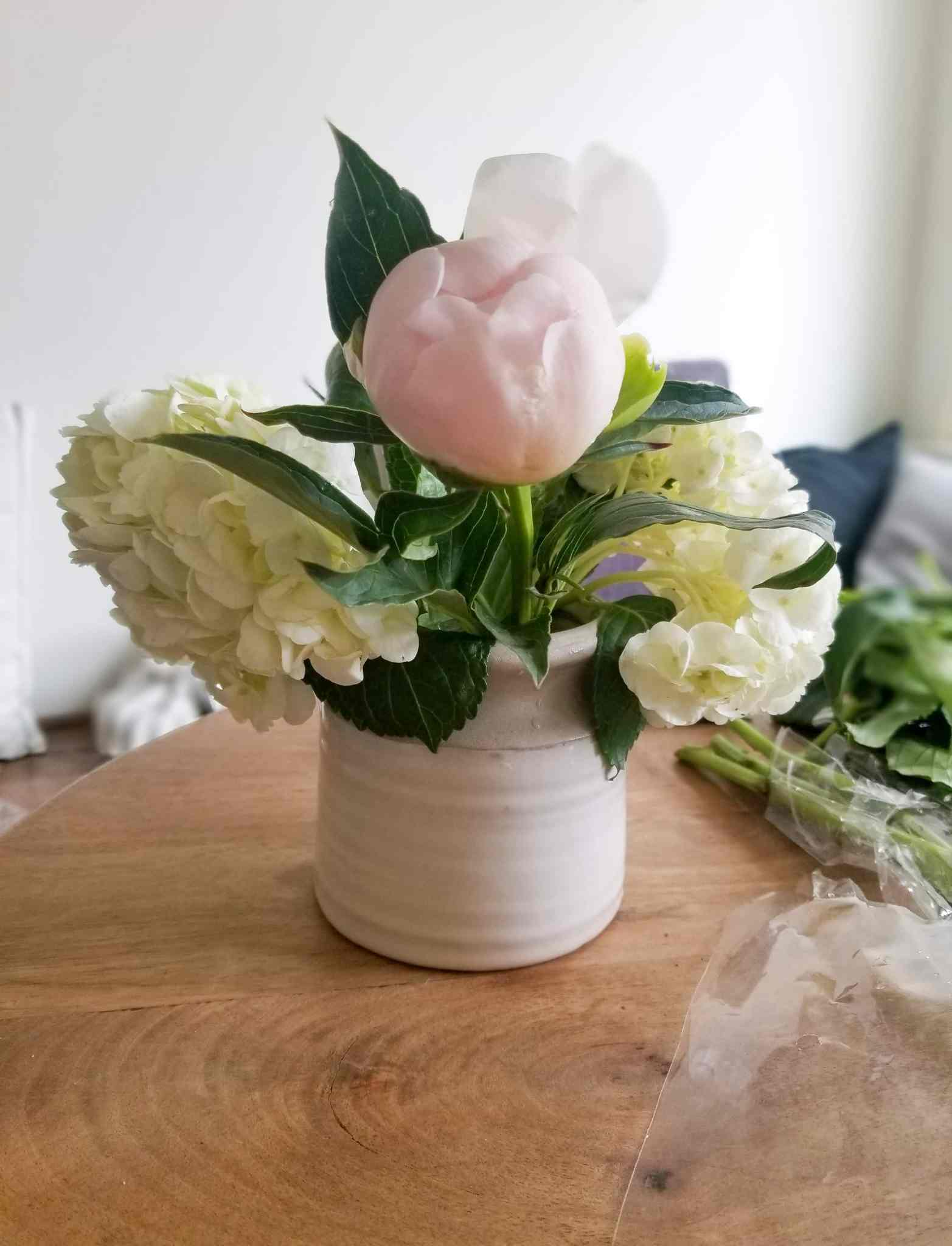 How To Make An Easy Peony Flower Arrangement – This Dear Casa