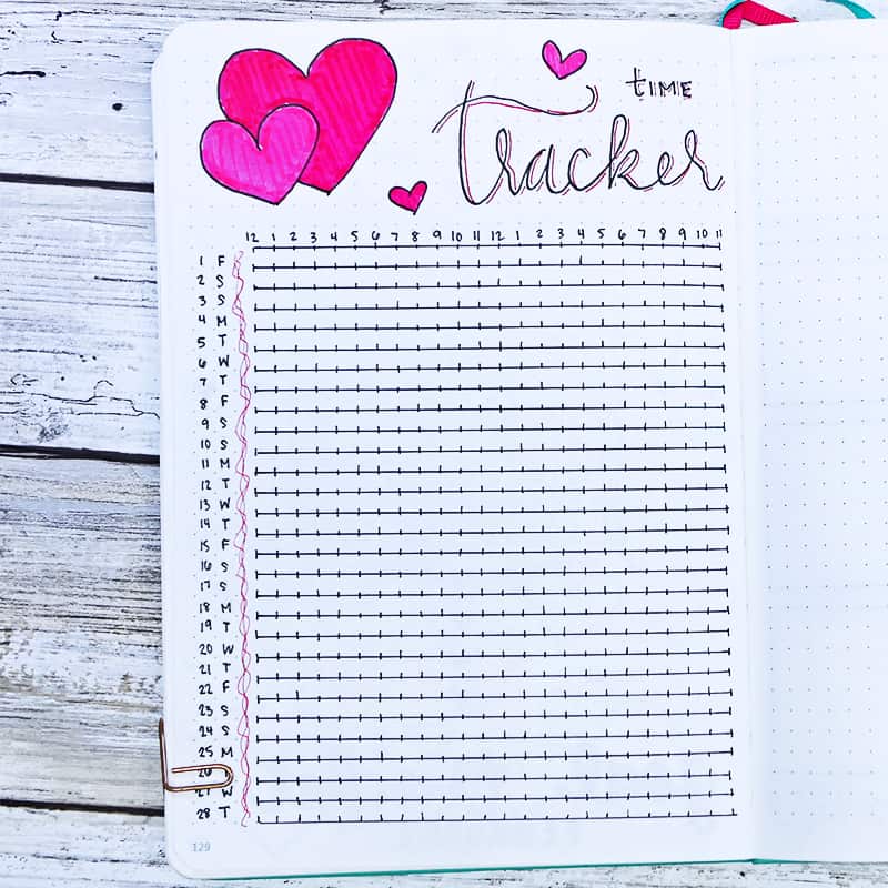 Bullet Journal Heart Theme Inspiration Planning Mindfully