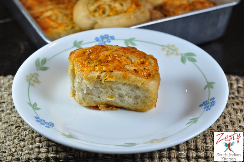 Cheddar Rosemary Garlic Rolls Zesty South Indian Kitchen
