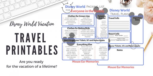 Free Packing and Travel Guide Printables for Disney World - Mouse Ear Memories