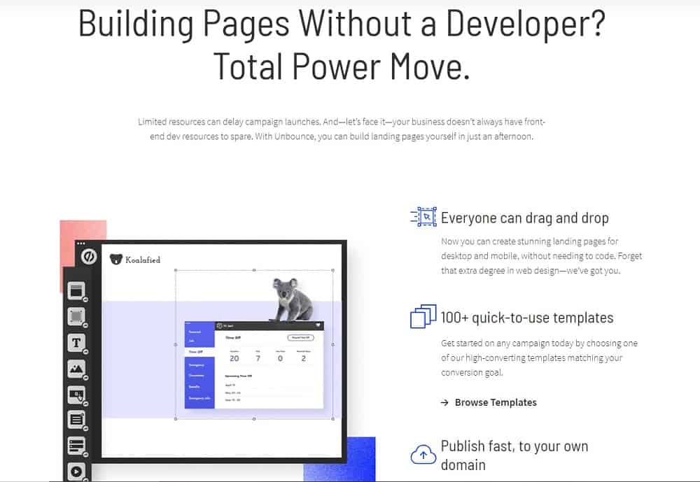 unbounce features Unbounce Coupon Code and Promo Code - Get Up to 50% Discount