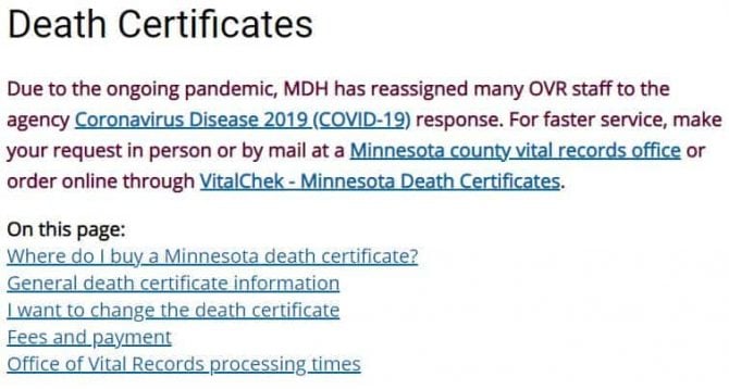 Minnesota Death Records Search – The Ultimate Guide - 2021 - Public