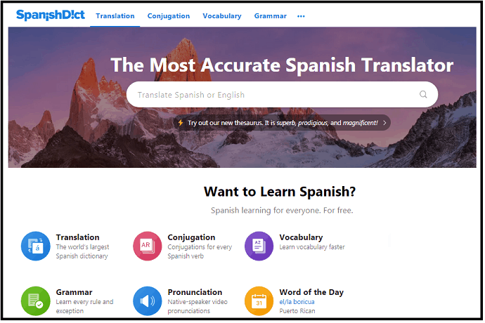 spanish dictionary online