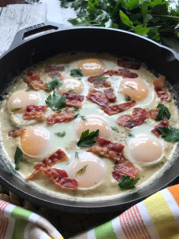 The BEST Creamy Keto Skillet Eggs Recipe - iSaveA2Z.com