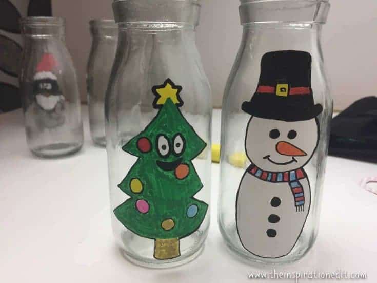 Christmas Tree Milk Bottle Craft · The Inspiration Edit