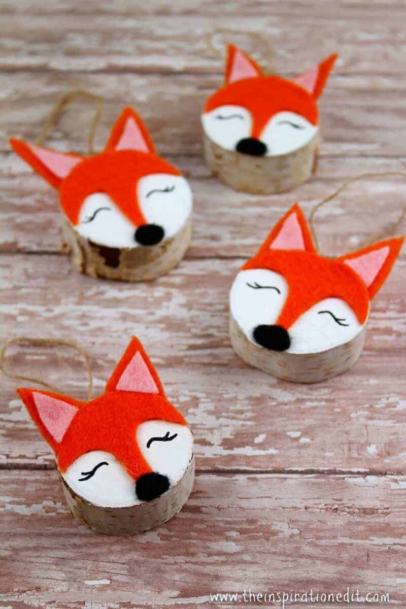 Fox craft wooden Christmas Craft