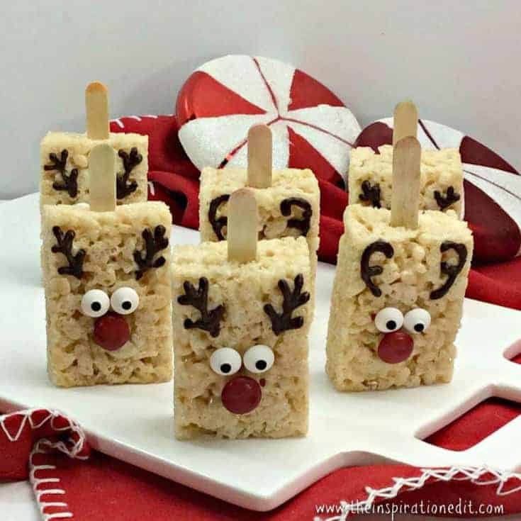 Rudolph Reindeer Rice Crispy Treats · The Inspiration Edit