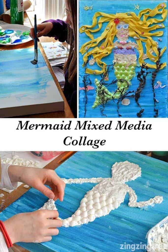 Mermaid-Mixed-Media-Collage-