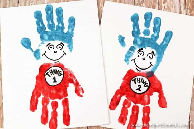 Thing 1 and Thing 2 Handprint Canvas ?? The Inspiration Edit