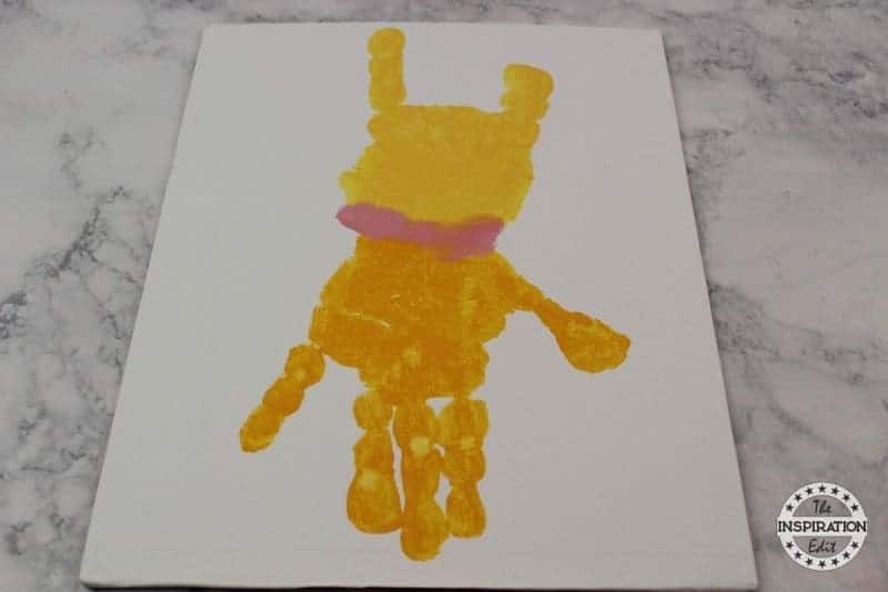 fox in socks handprint canvas
