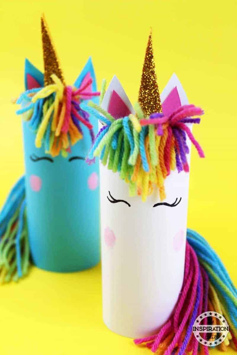Toilet tube unicorn craft for kids