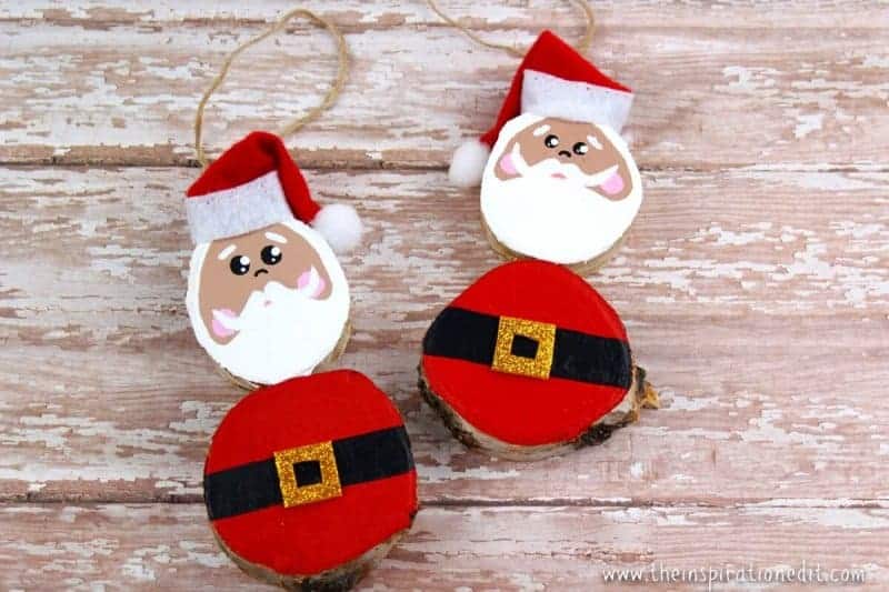 wooden santa decoration craft idea