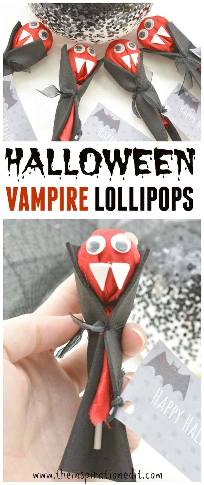 DIY Vampire Lollipops For Halloween