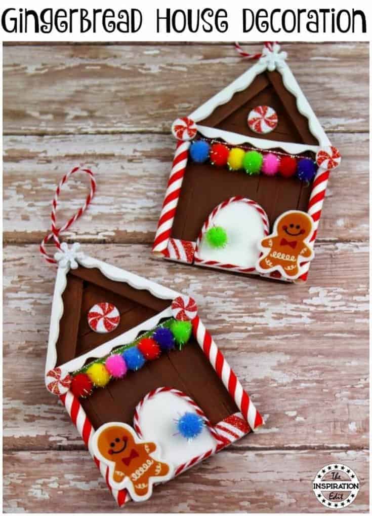 How To Make An Easy Gingerbread House Ornament · The Inspiration Edit