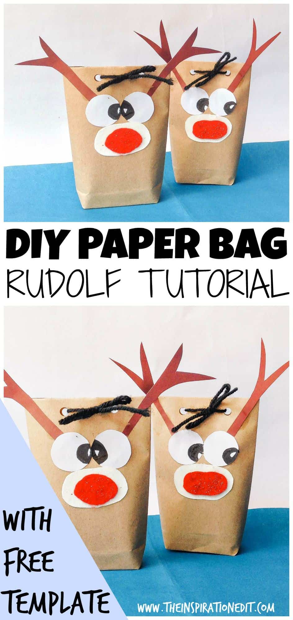 Paper Reindeer Craft & Christmas Bag For Kids · The Inspiration Edit