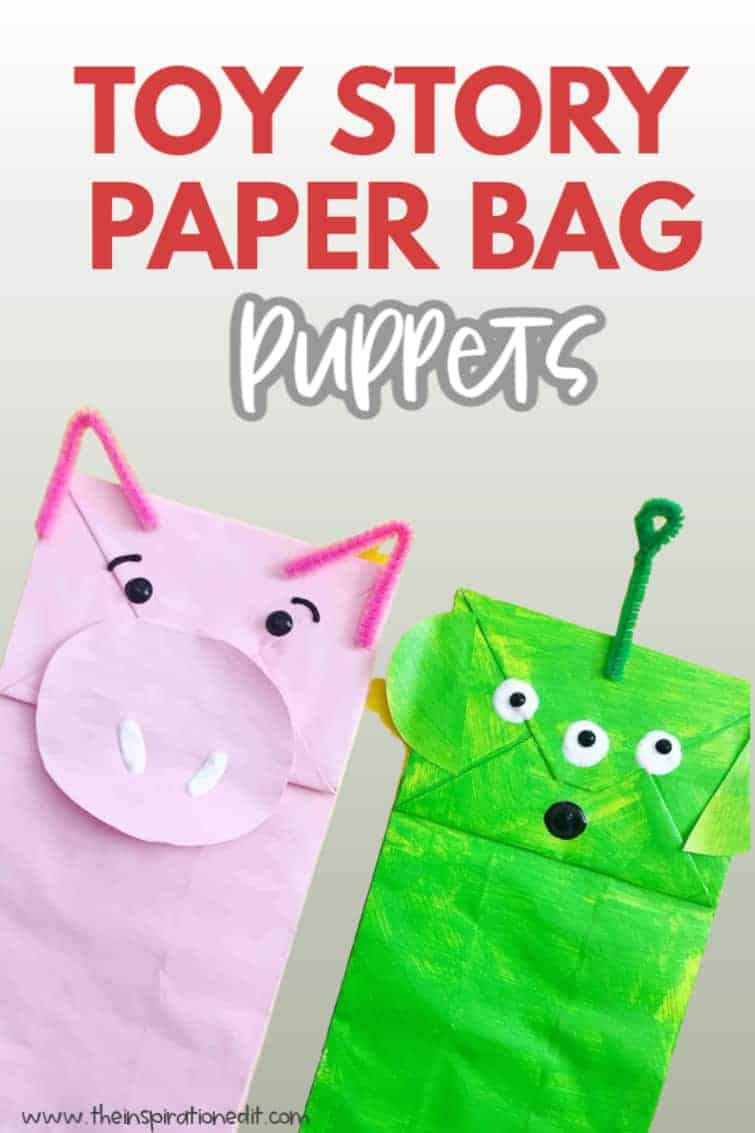 Toy story craft paper bag puppets