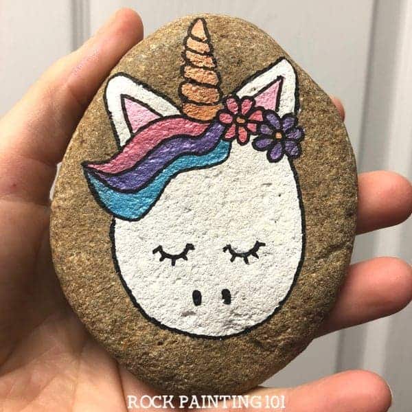 painted rock stone