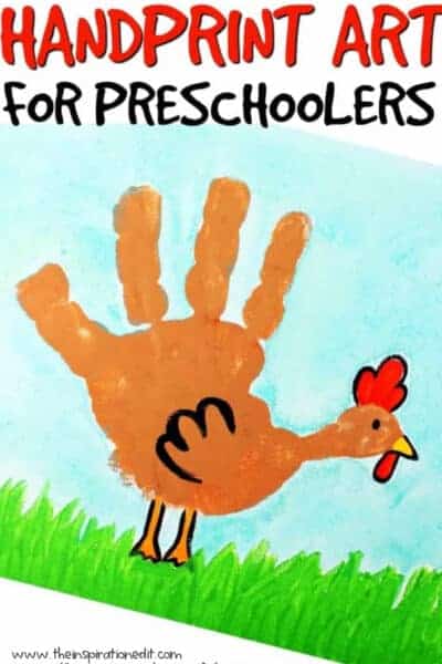 handprint art chicken