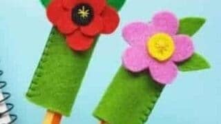 poppy pencil toppers