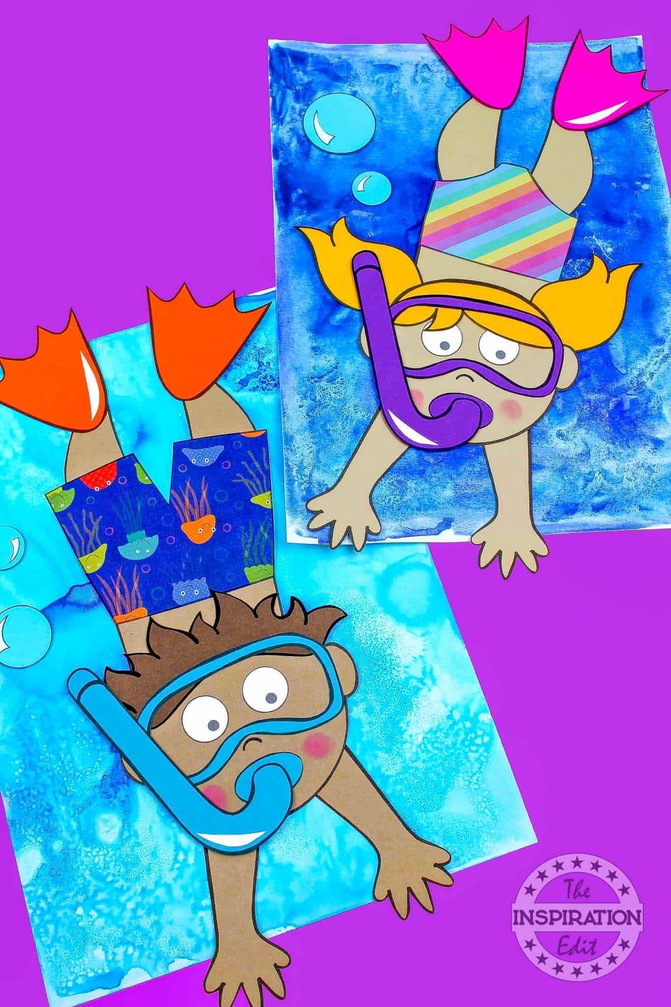 Snorkel Diver Craft Printable