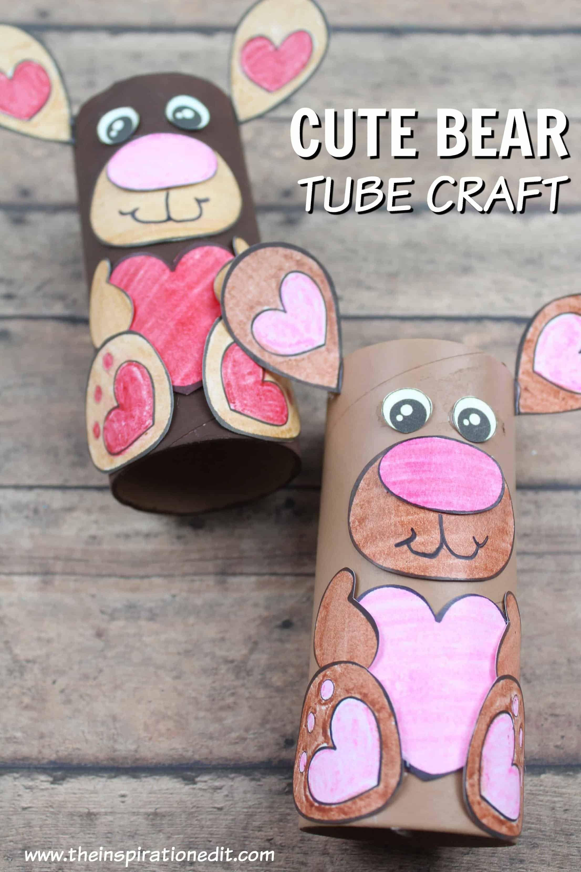 Toilet Tube Bear For Valentines · The Inspiration Edit