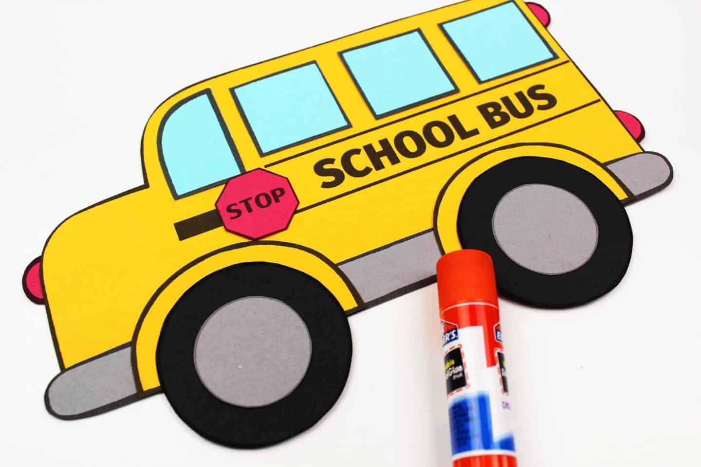 School Bus Template And Craft Idea for Back to School · The Inspiration ...