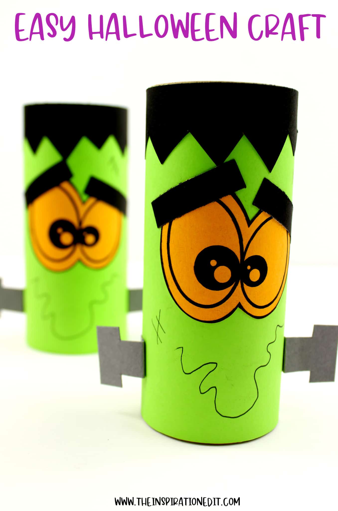 Easy Paper Roll Frankenstein Decor And Craft Idea · The Inspiration Edit