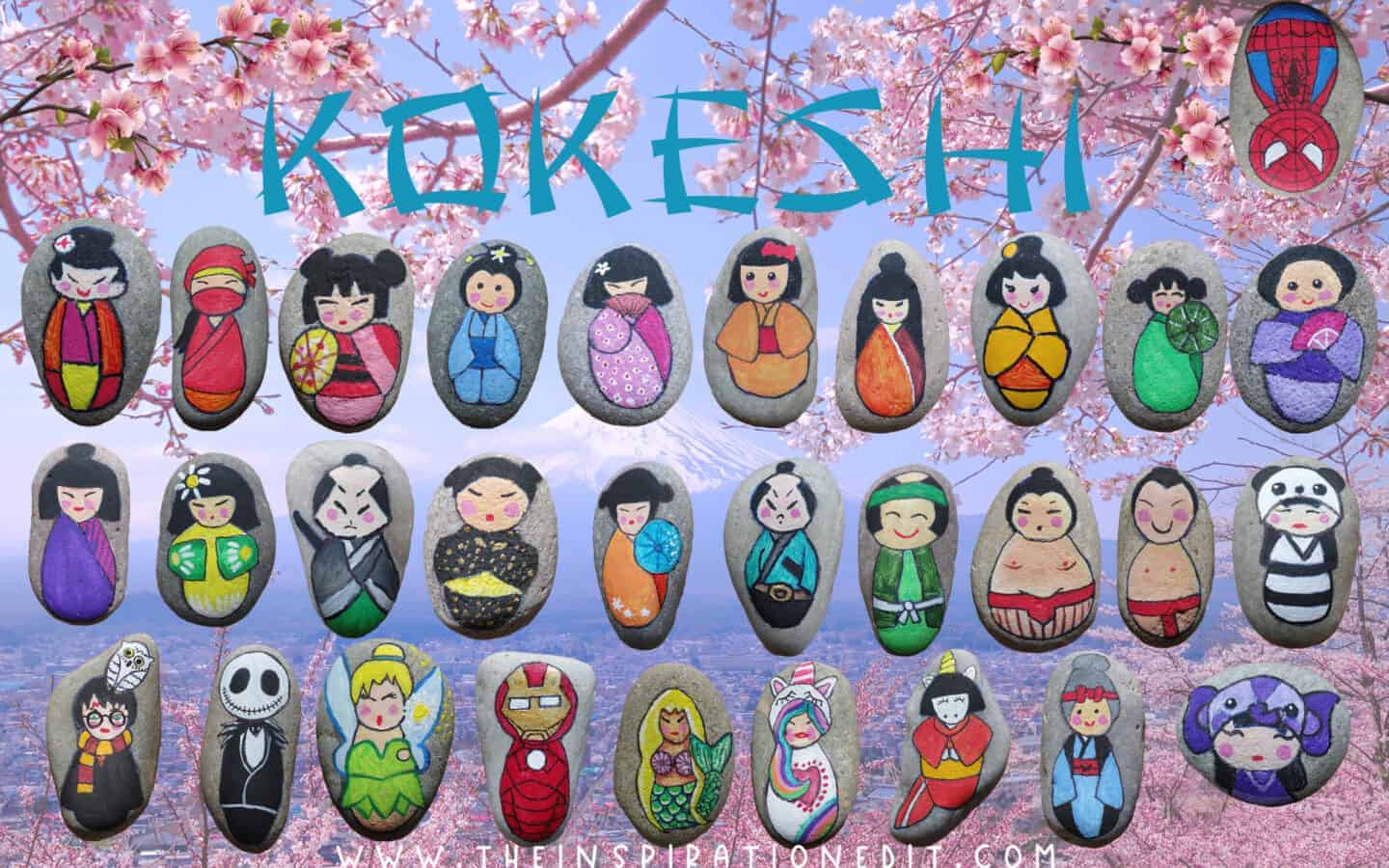 kokeshi-dolls-pictures-painted rocks