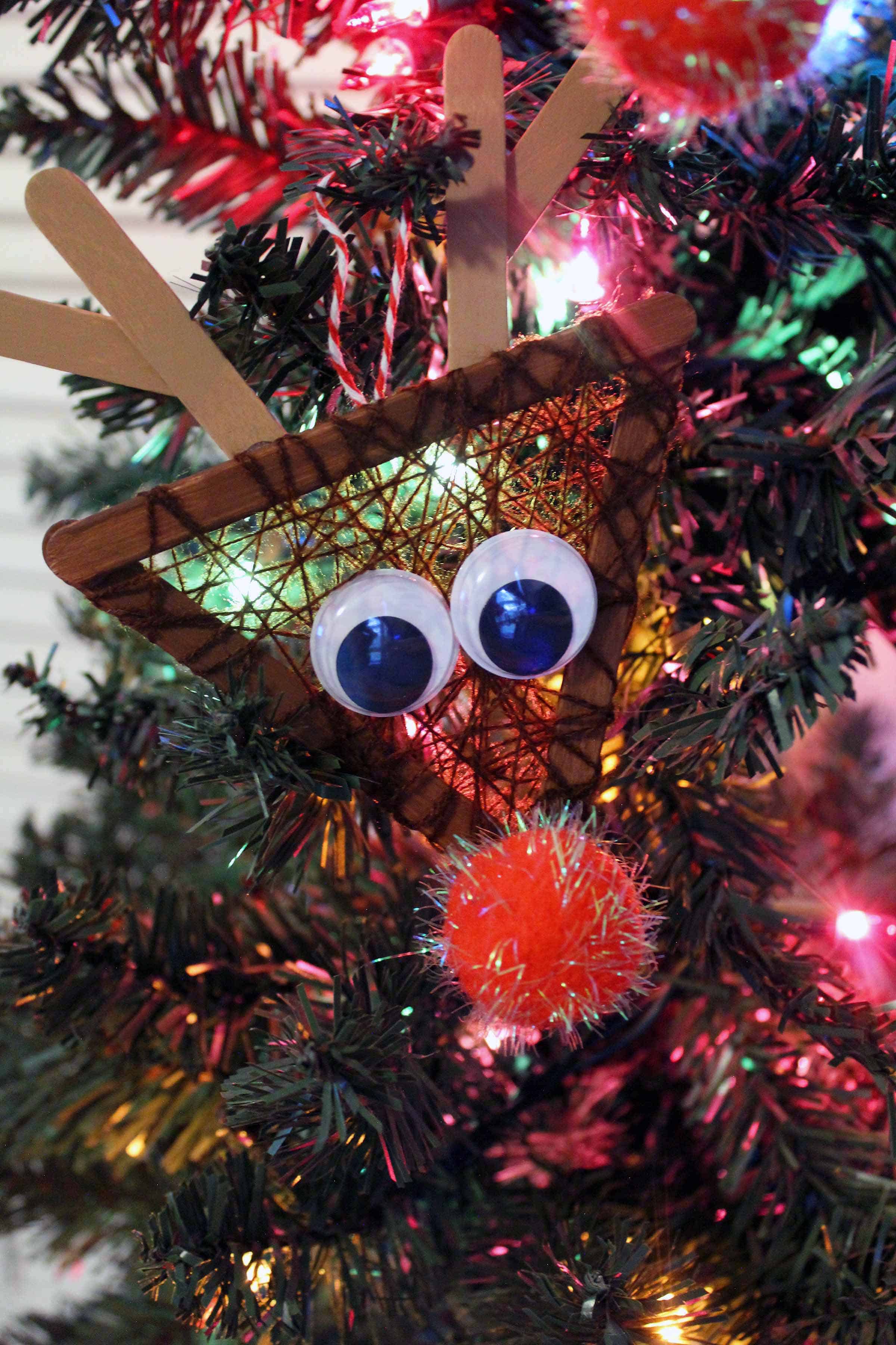 Rudolph Craft with Popsicle Sticks