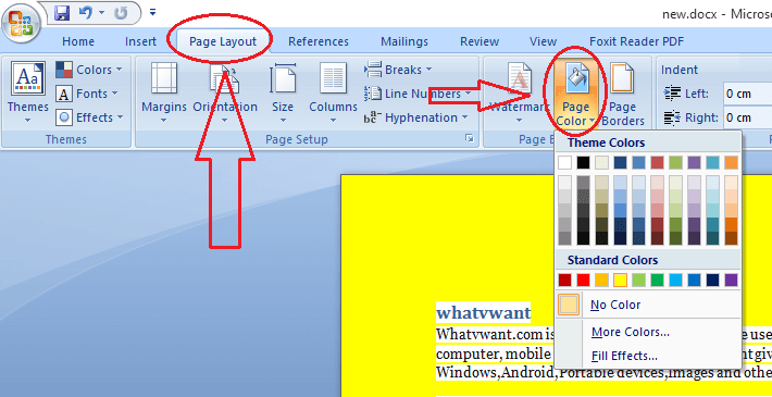 can you put a design on background of word document