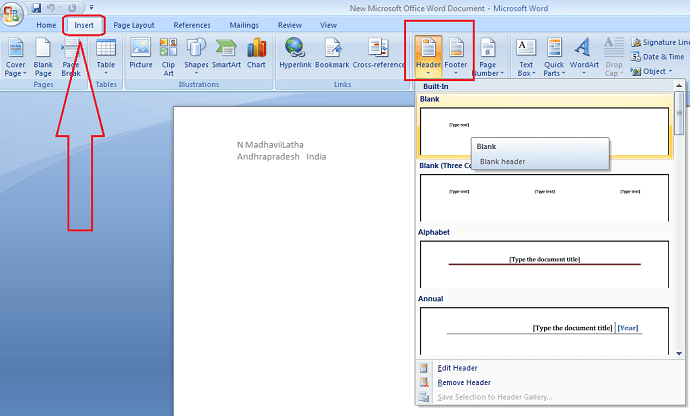 How To Insert Or Remove Header And Footer In MS Word - Whatvwant