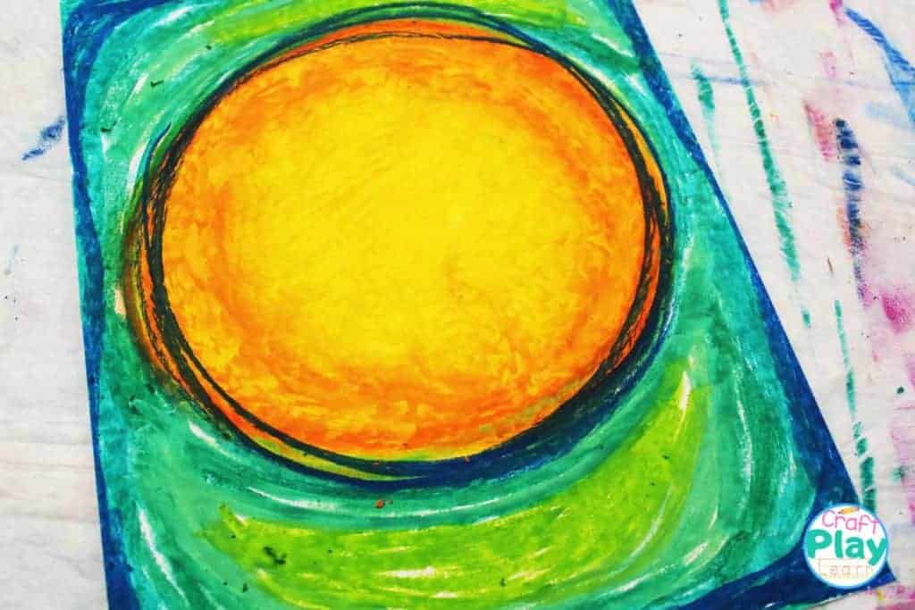 Blues and Greens to Create Color Around the Moon.