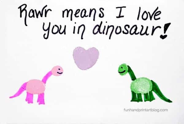 Thumbprint Dinosaur Cards.