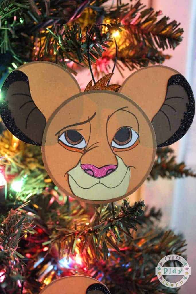 Simba Mickey Ears Ornament.