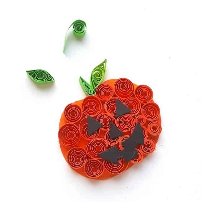 Quilled Paper Jack-O-Lantern.