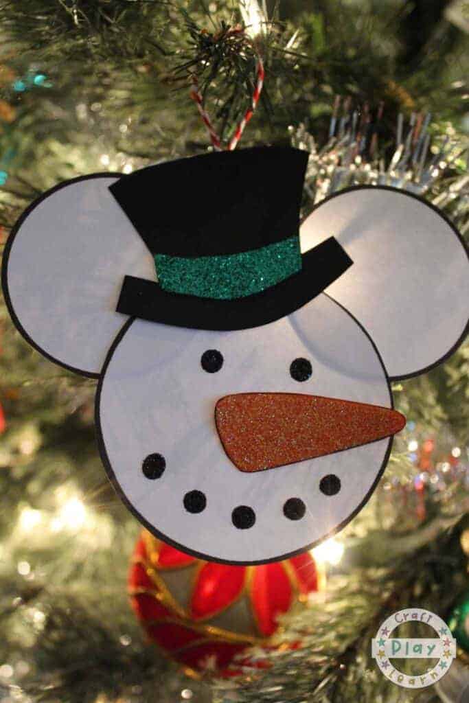 Disney Mickey Snowman Craft.