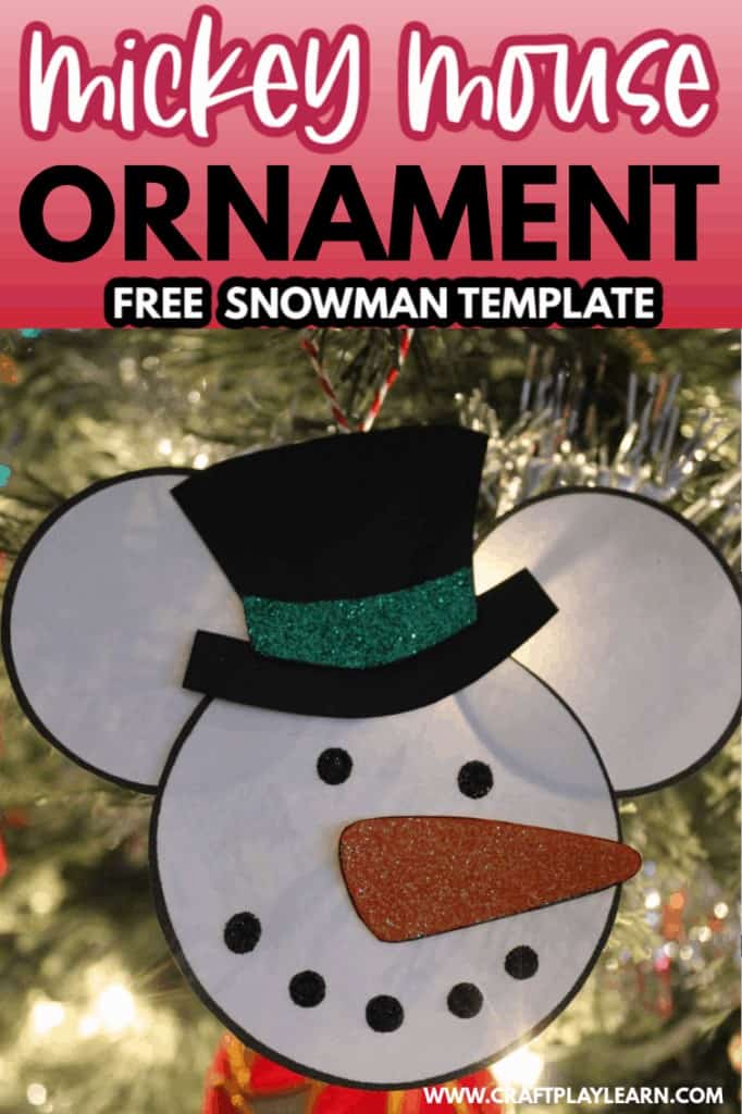 Disney Mickey Snowman Craft.