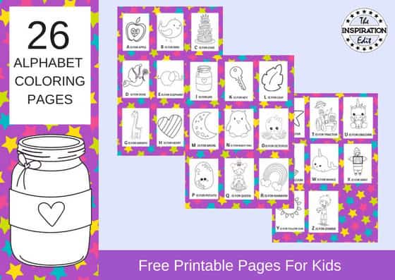 Alphabet Coloring Pages for Kids.