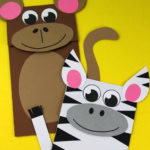 Paper Bag Zebra Craft.