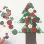 Christmas Tree Button Craft.