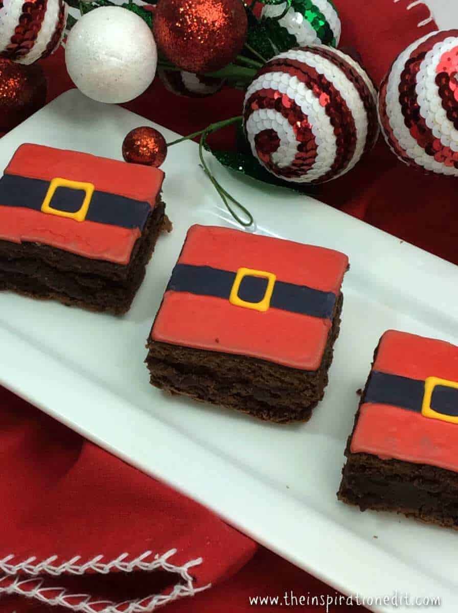 santa belt brownies