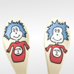 Dr Seuss cat in the hat story spoons.