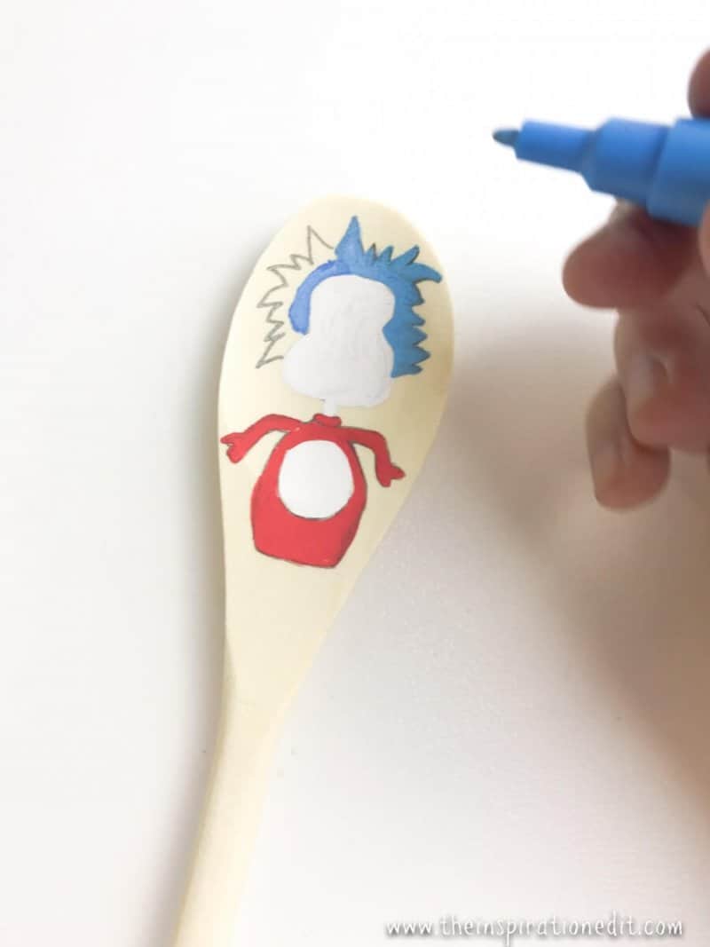 Thing One Thing Two Wooden Spoons Craft.