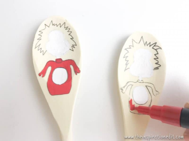 Thing One Thing Two Wooden Spoons Craft.