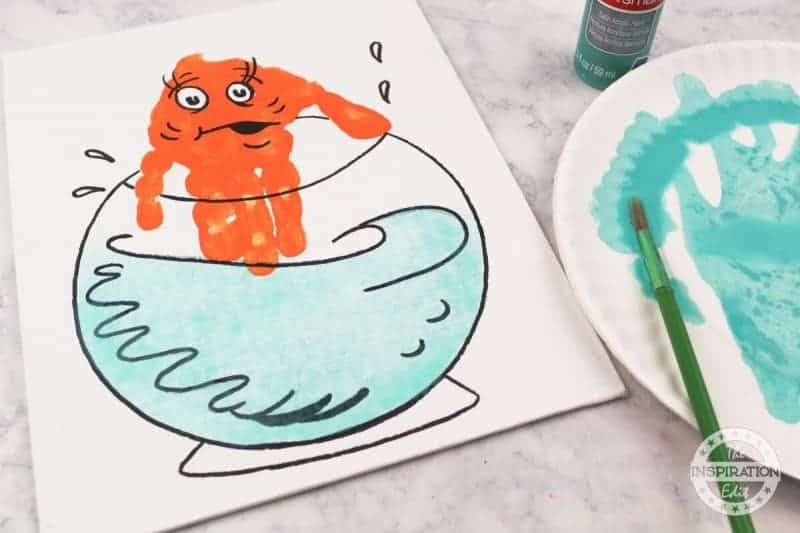 Cat In The Hat Handprint Art.