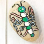 Butterfly Rock Painting.