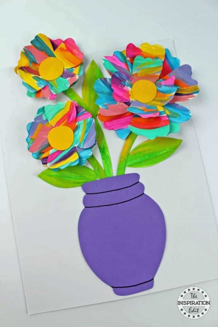 Painted Flower Art and Craft for Preschool · The Inspiration Edit