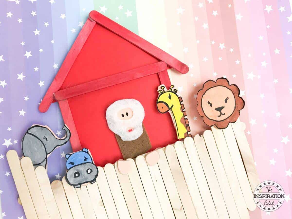 Noahs ark popsicle stick craft.